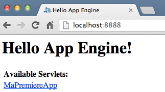 Ouverture du site dans le navigateur (sur localhost:8888)
