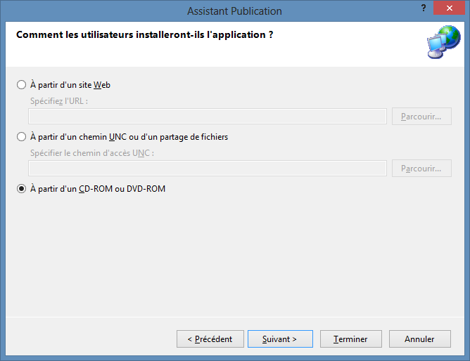 À partir de quoi voulez-vous publier votre application ?