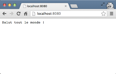 Notre premier programme Node.js s'affiche dans le navigateur !