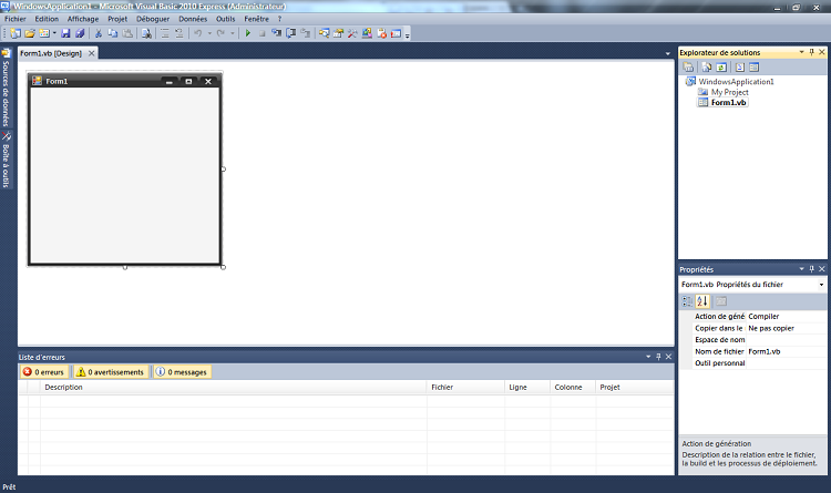Projet « Application Windows Forms »