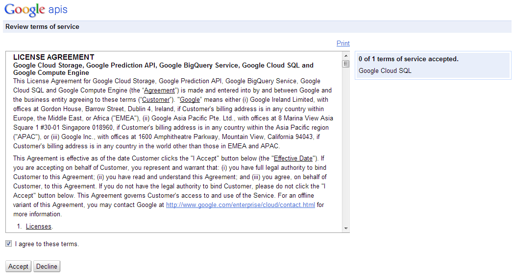 Validez les conditions d'utilisation