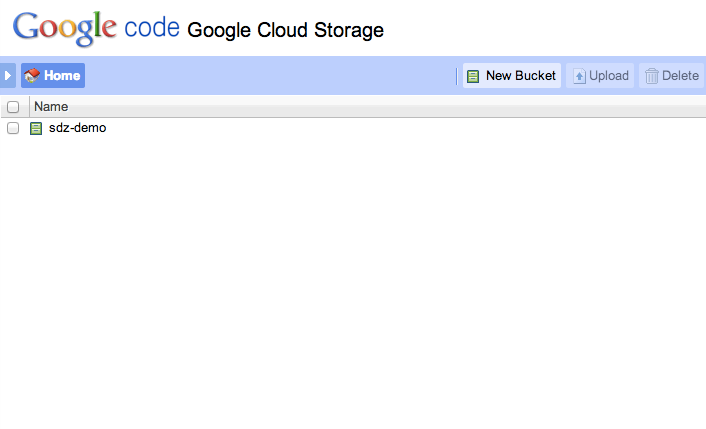 Un bucket a été créé