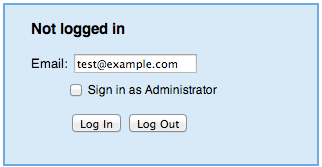 La fausse page de connexion en local