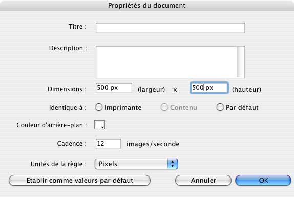 Propriétés du document