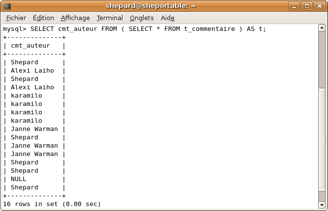 SELECT ... FROM ( SELECT ... FROM ) AS ...