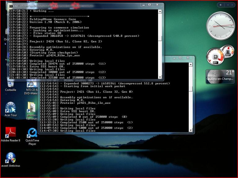 Admirez la charge de mon processeur...