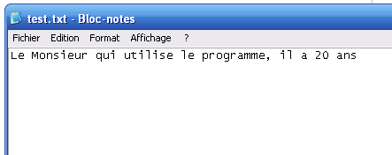 Écriture dans un fichier avec fprintf
