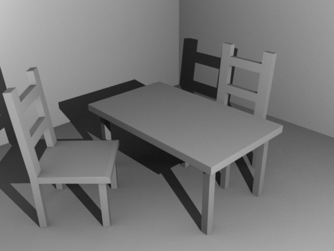 Un nouveau rendu de la scène avec quelques améliorations