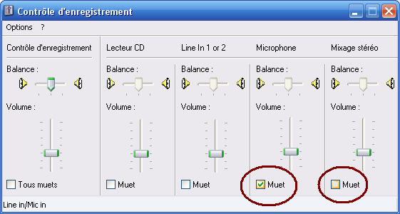 configuration audio