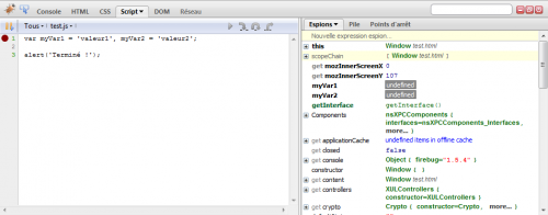 Vous retrouvez les informations dans le cadre de droite de Firebug