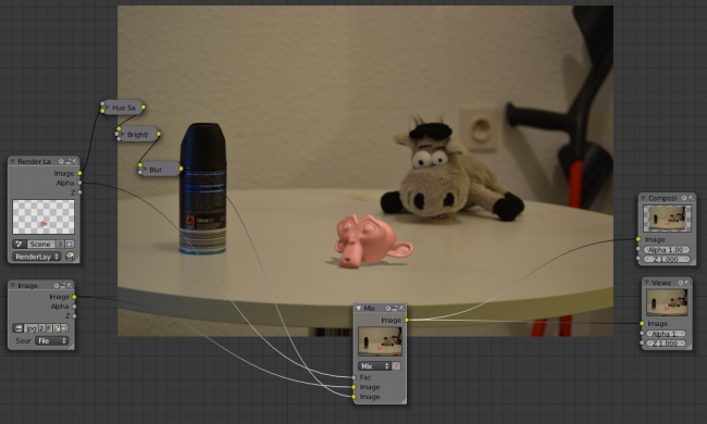 Incrustation d'un rendu dans une photo avec Mix