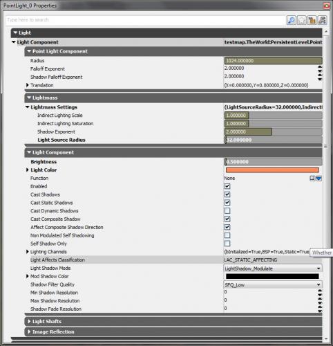 Réglages de lumière