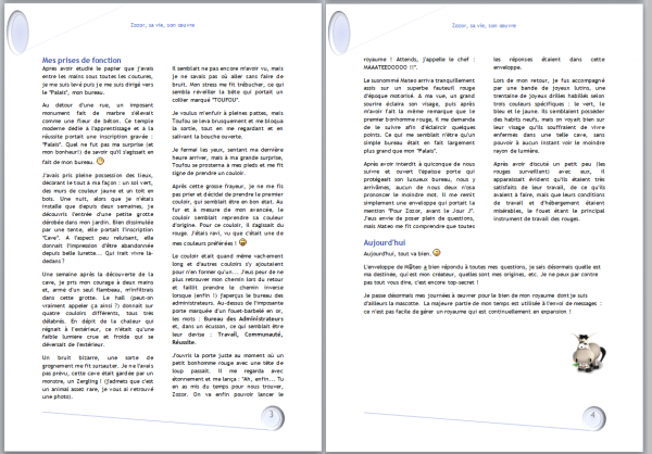 Les deux dernières pages du document